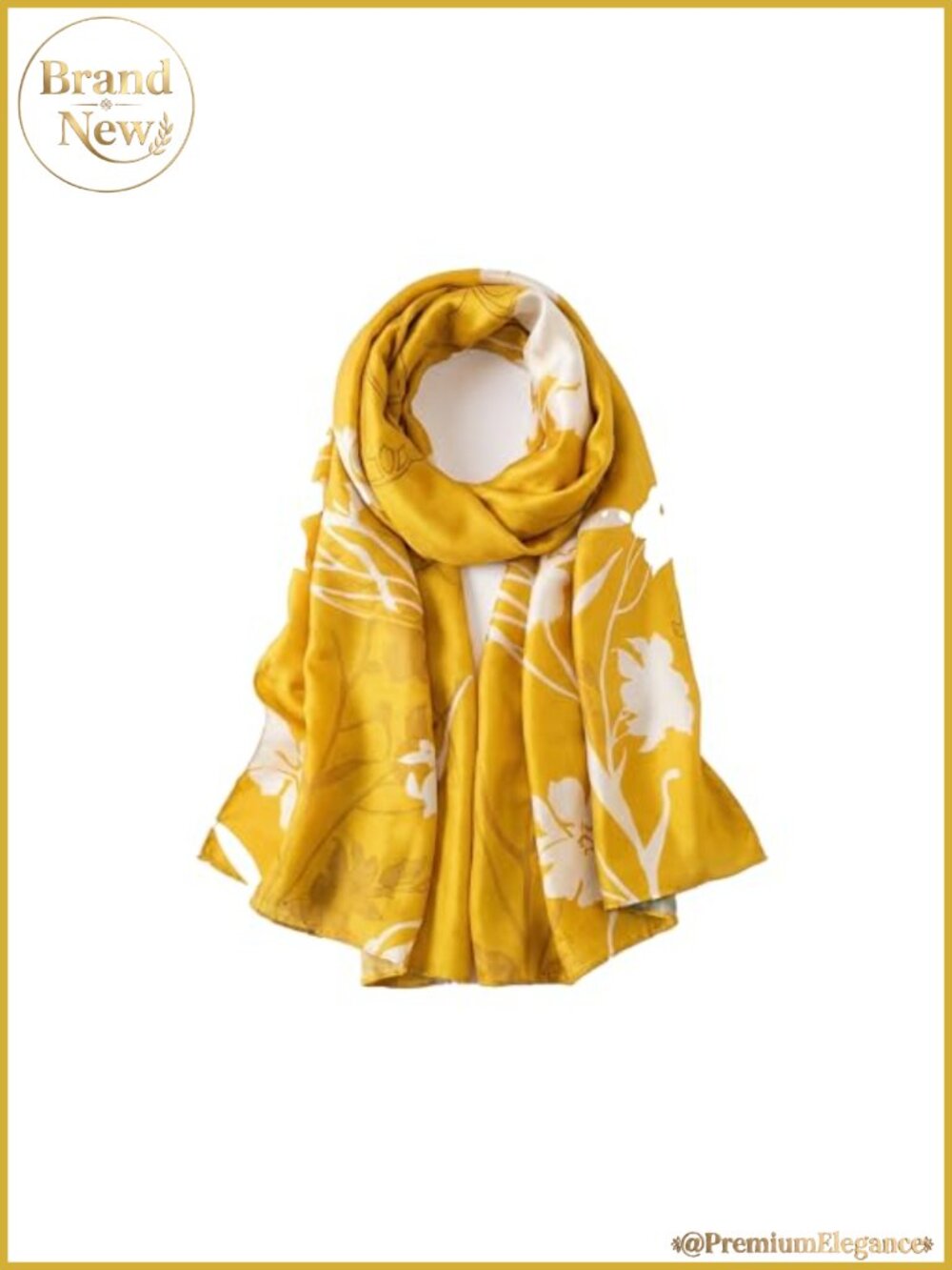 Long Silk Scarf for Women Lightweight Shawl Wrap